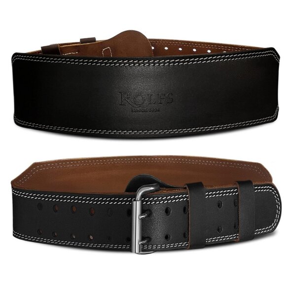 Rolfs Leather Gym Belt Fitness Weight Lifting Belt for Men & Women size Medium